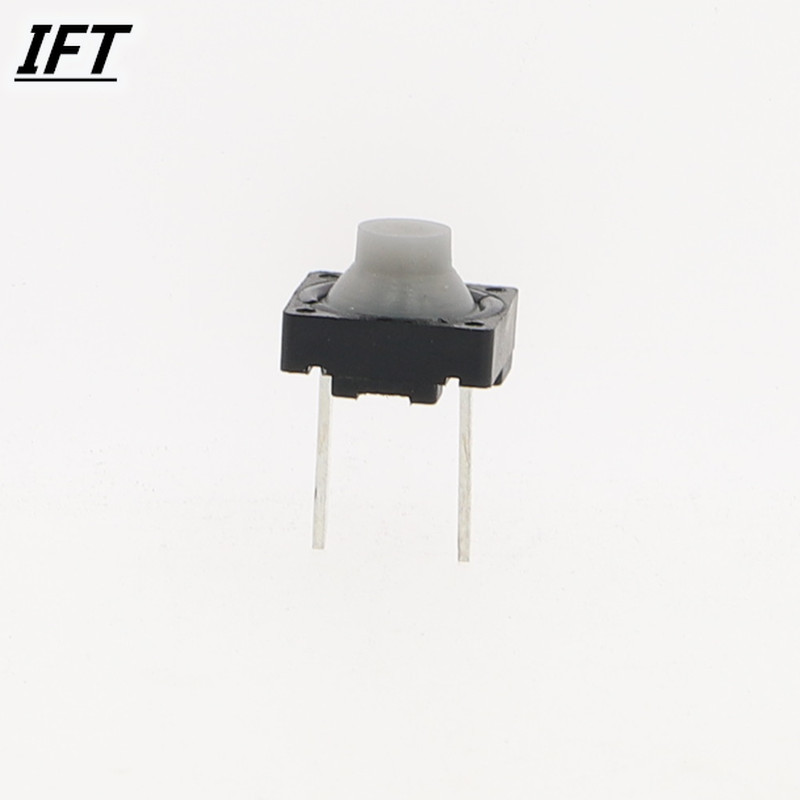 50 stk/parti gratis indkøb 8*8*5.5mm 2 ben  g77 ledende silikone lydløs taktil takt tryk knap mikro switch selv-nulstilling