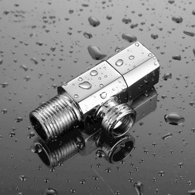 Brass Angle Valve Bathroom Cold Shut Off Water Angle Stop Valve for Faucet and Toilet Kitchen Wall Mounted G 1/2 Threaded
