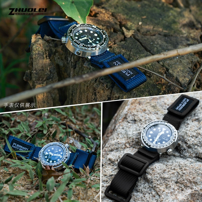 top de Nylon de la OTAN correa de reloj para S-eiko n° 5 007 serie deporte correa de reloj 20mm, 22mm, 24mm de la OTAN reloj banda