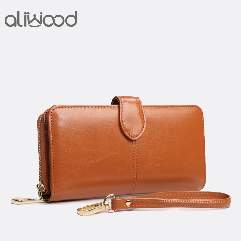 Aliwood Women Wallet Clutch Brand Coin Purse Leather Female Wallet Card Holder Long Lady Clutch Carteira Feminina