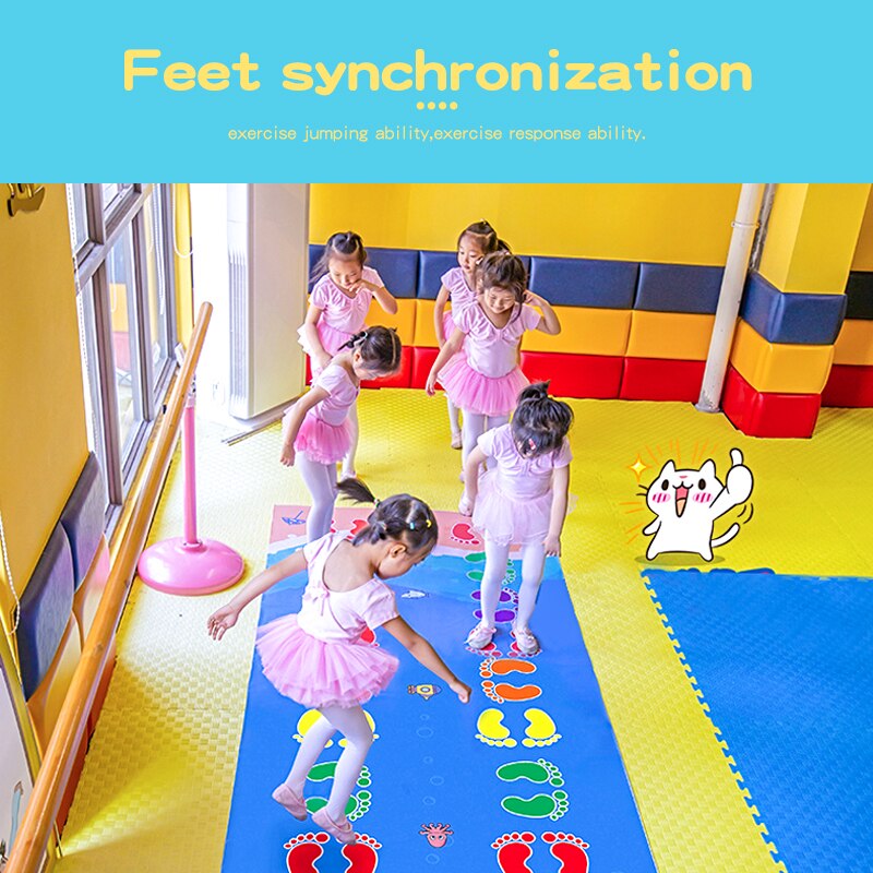 Kid's Jumping Carpet Baby Jump Lattice Kindergarten Team Game Pad Early Childhood Fun Toys Child Indoor Outdoor Sports Toys