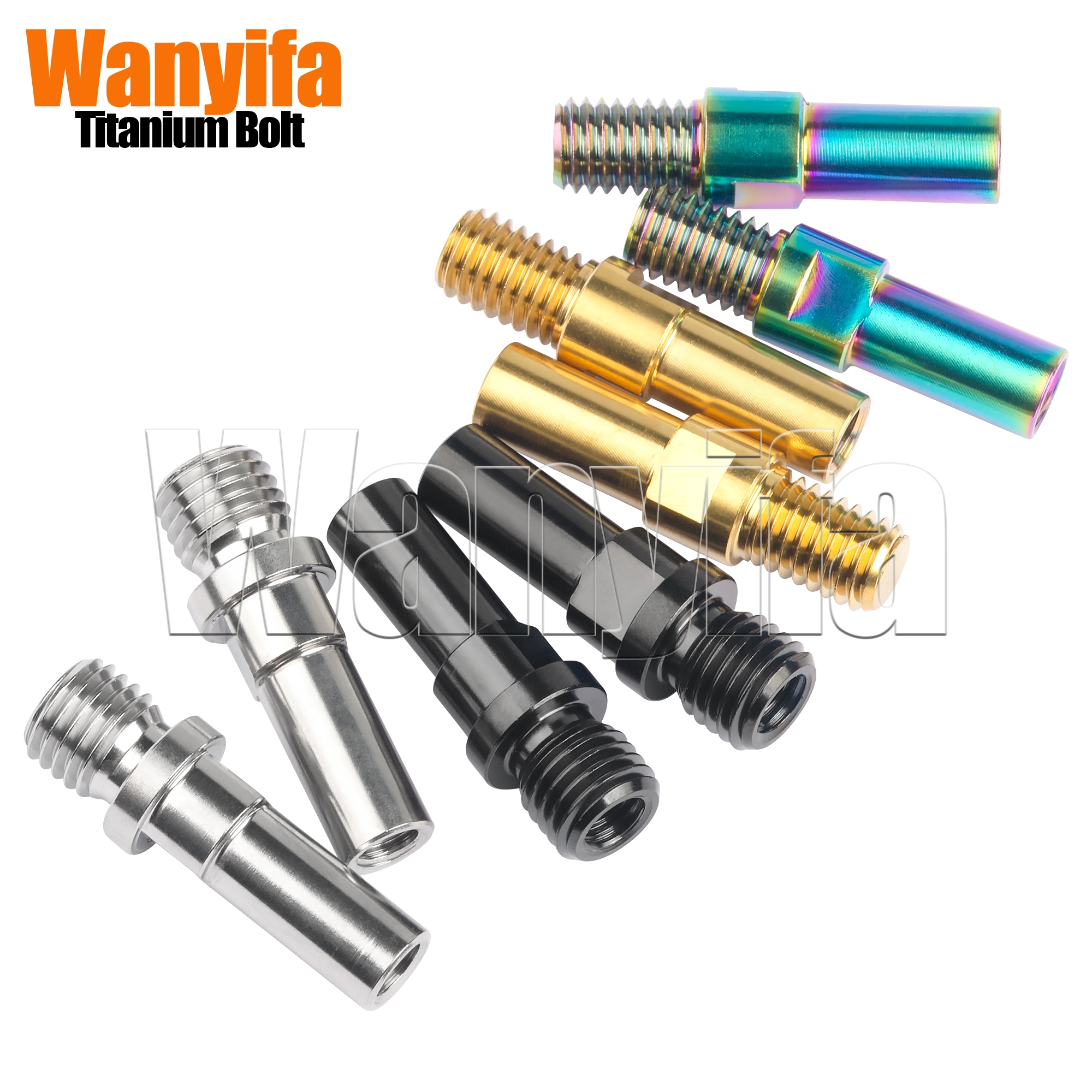 Wanyifa Titanium Alloy Bolts M8/M10 Pitch 1.25mm V Brakes Friction Wheel for MTB Part Motorcycle Bicycle Brake 2Pcs
