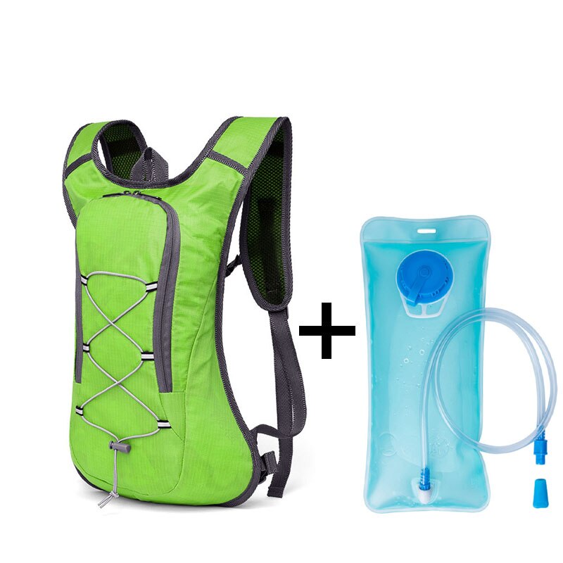 8L Water Bag,Waterproof cycling hydration Backpack for men,Ultralight Sports bladder Rucksack,Breathable camping water backpack: green with water bag