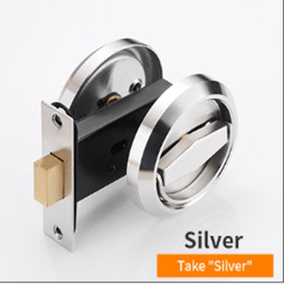 JZPENG invisible door lock bedroom door lock household universal door lock bedroom door lock universal pull ring wooden door loc: Double sided / Brushed silver