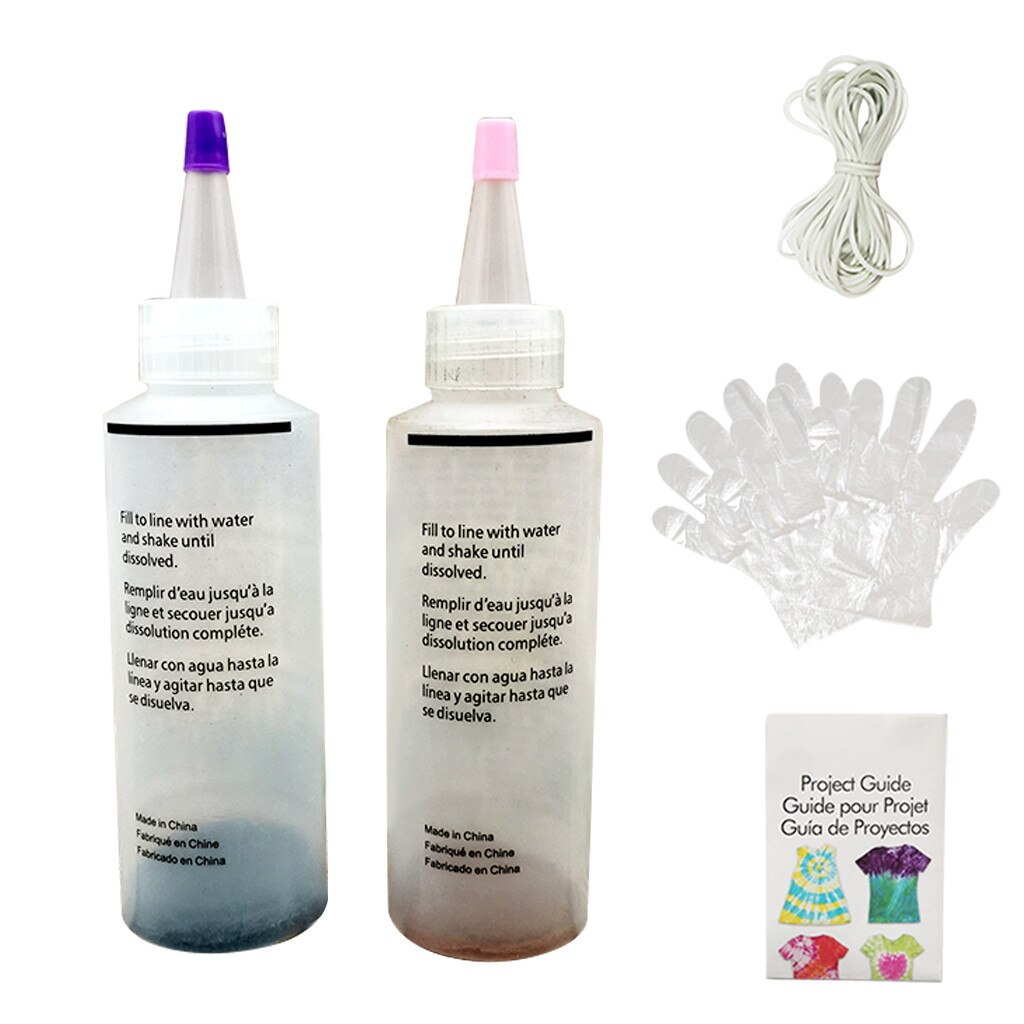 Kit DIY de tela de camisa con bandas de goma de 2 colores para todas las personas: B
