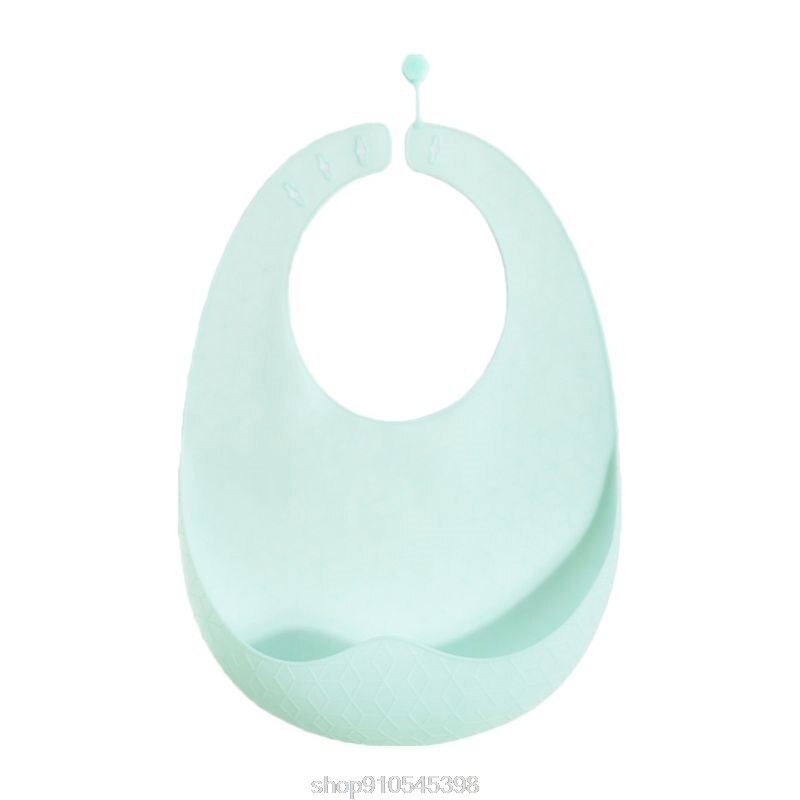 Bebê recém-nascido babadores finos à prova dwaterproof água grau alimentício silicone alimentação saliva toalha ajustável arroto panos acessório n05 20 dropshipping: Green