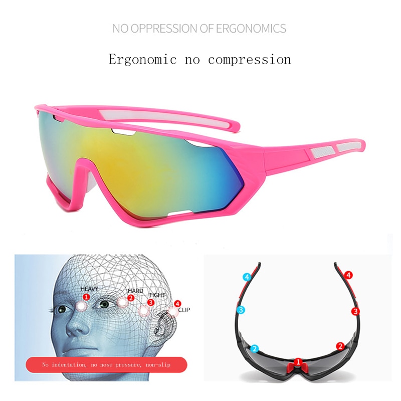 2022 Kleurrijke Fietsen Eyewear Fietsen Winddicht Bril Outdoor Sport Mtb Fiets Zonnebril Goggles Voor Mannen Vrouwen