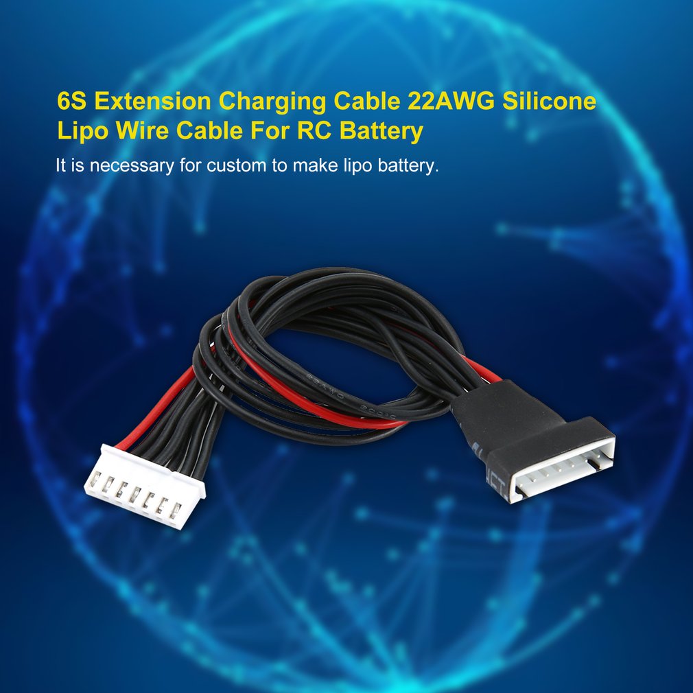 6s verlängerungs-ladekabel, 22 awg silikon-lipo-balancerkabel, stecker/buchse, kabel für rc-akkus,  b6 adapter