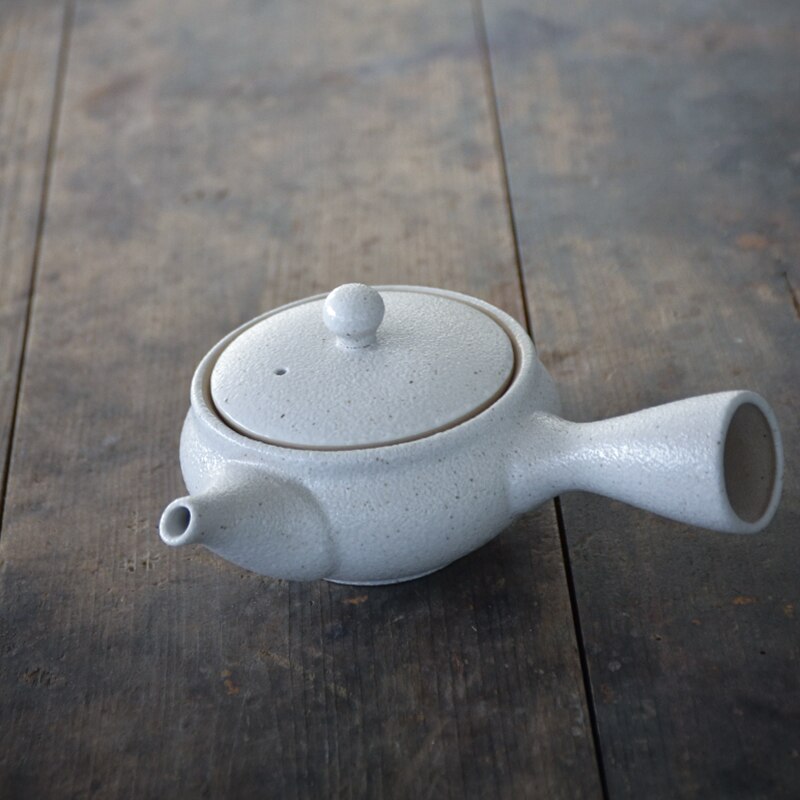 LUWU japanse keramische kyusu theepotten chinese kung fu thee potten drinkware 200ml: WHITE