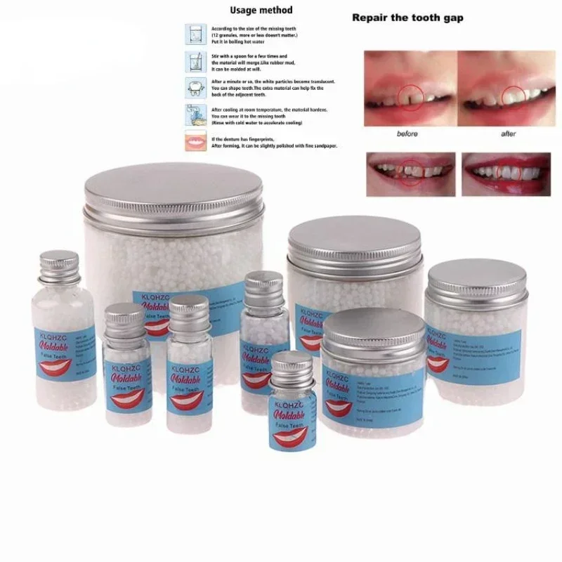 5-100ml Harz Zahn reparatur kleber formbare Zahnlücken füllen feste temporäre Zähne reparieren False teeth Kleber Sicherheit zahn ärztliche Versorgung