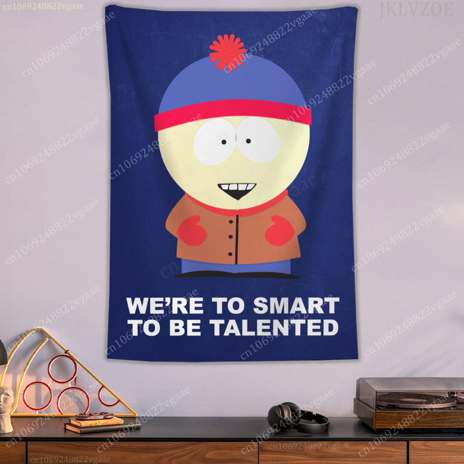 South Park Tapestry Poster Wall Tapestries Bedroom Decoration Aesthetic Tapices Flag Wallpaper 40x60 Funny Slogan