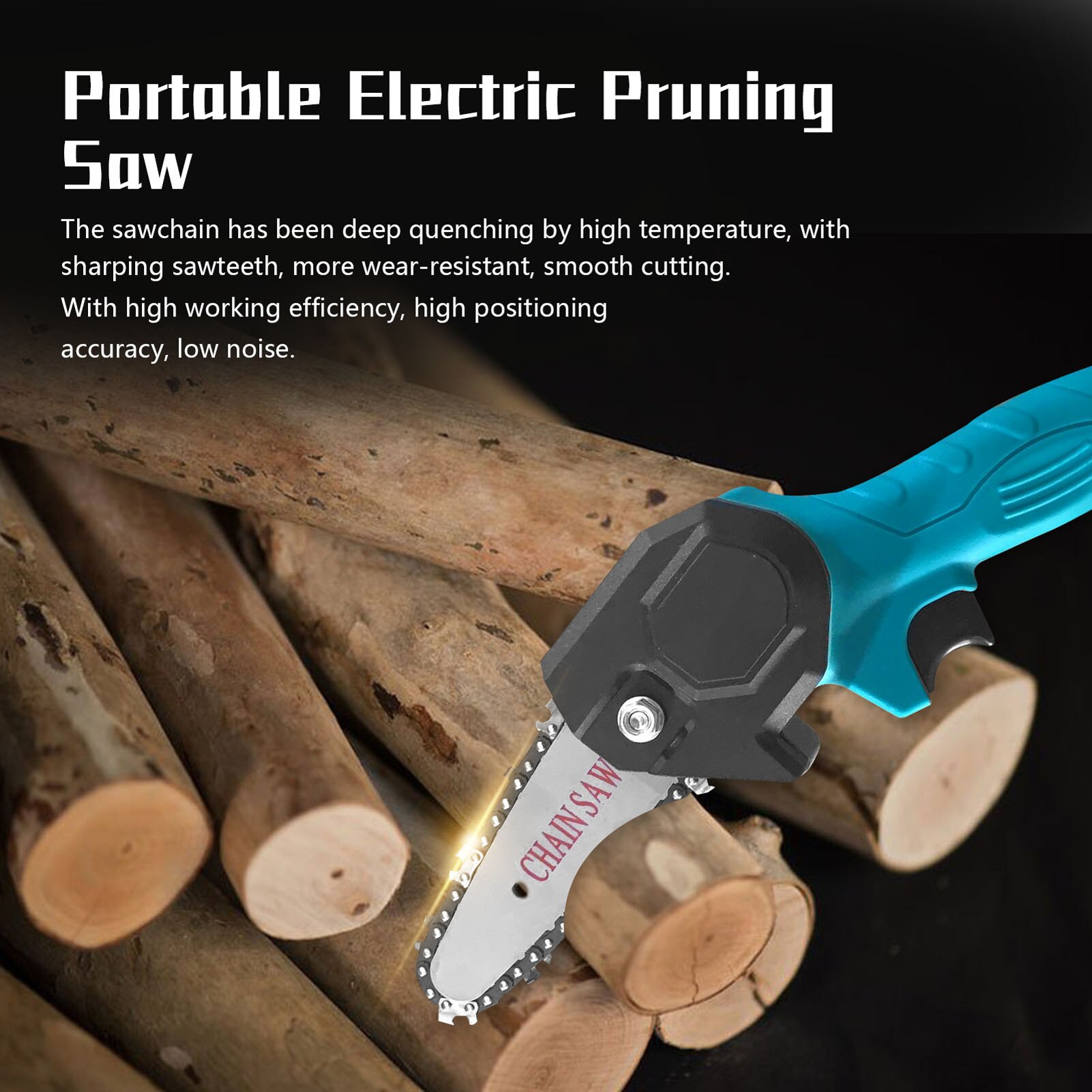 Electric Pruning Saw Small Wood Spliting Chainsaw One-handed Woodworking Tool 1or 2 Lithium Battery for Garden Orchard Logging