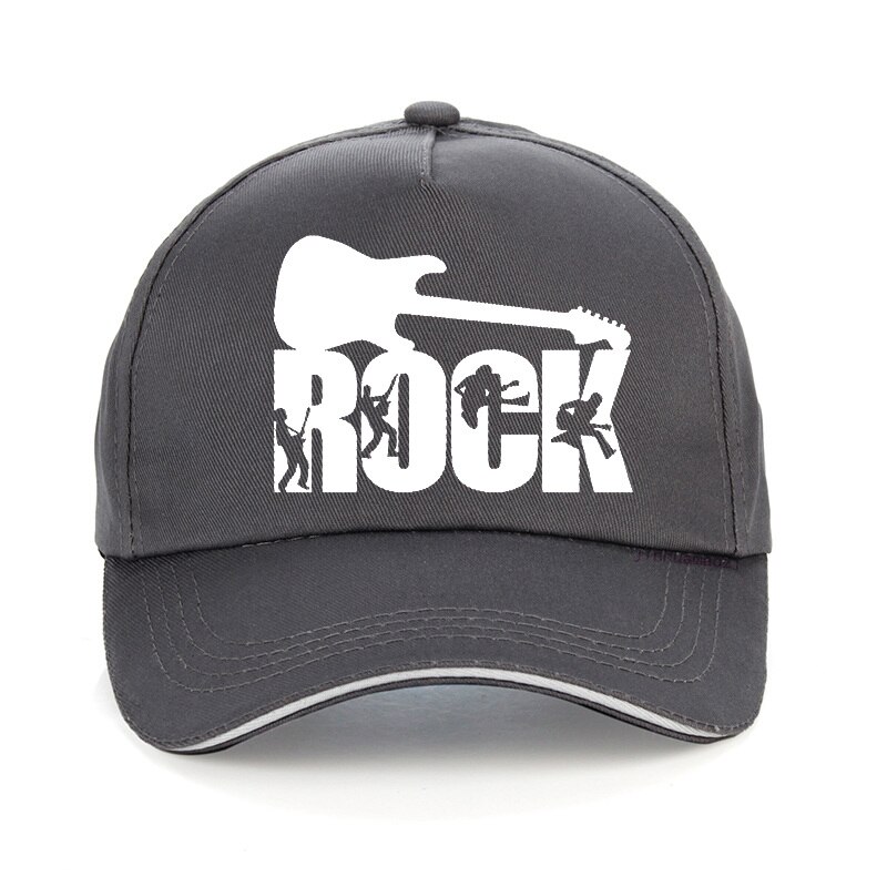 Zomer Rock Baseball Cap Mannen Vrouwen Mode Rock Brief Hoed Voor Mannen 100% Katoen Snapback Hoeden Hip Hop Pet Bone gorras: GRAY