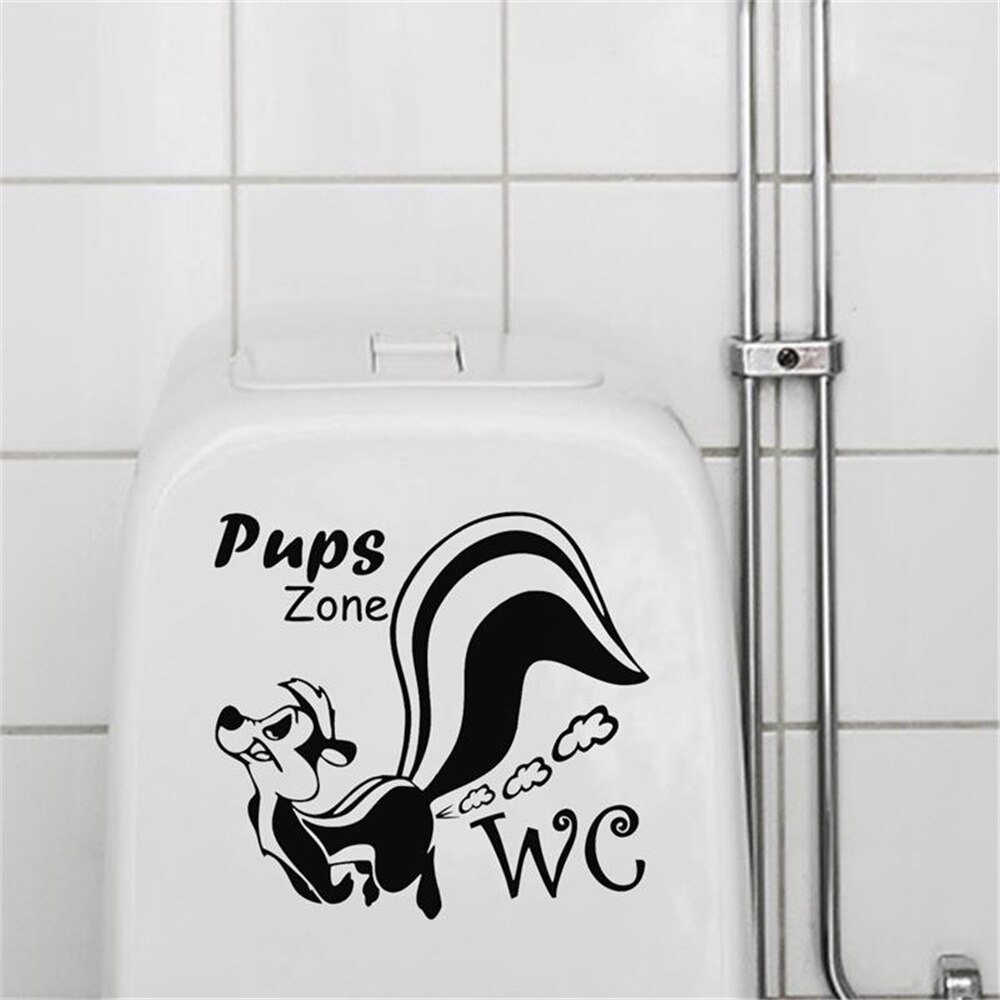 Muursticker Eekhoorn Pups Toiletbril Verwijderbare Pvc Te Verwijderen Grappig