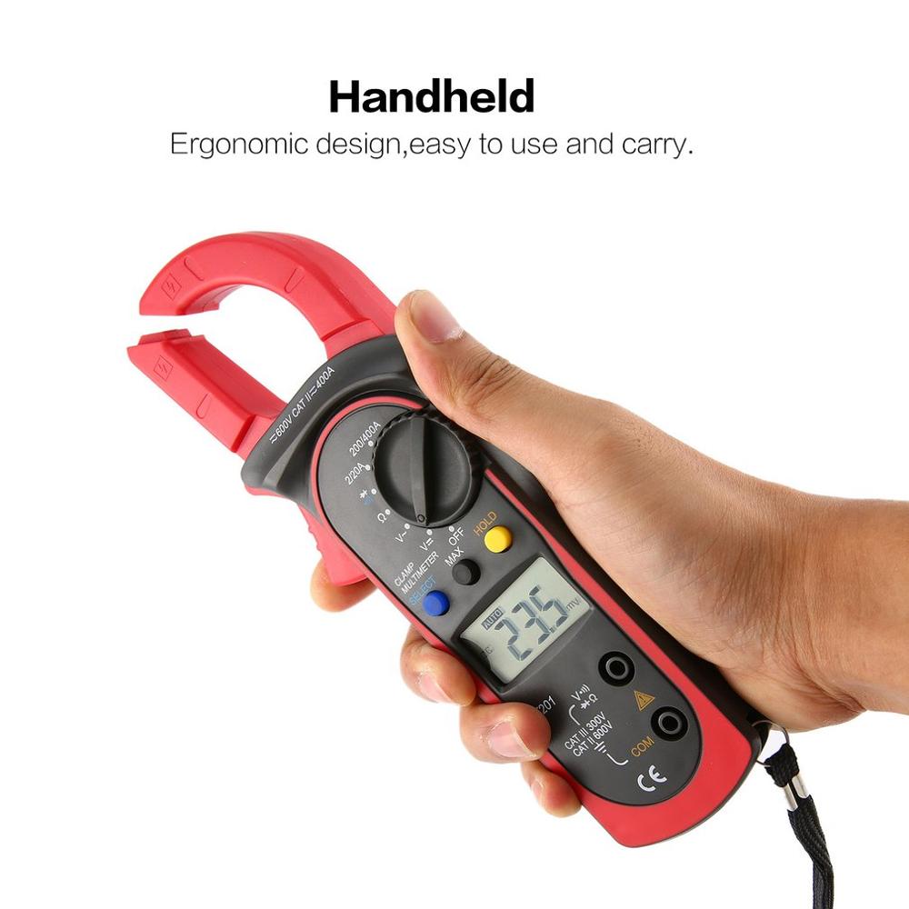 ST201,2000 Counts,Digital Clamp Meter,Digital Ammeter,AC/DC Voltage Tester,Resistor,Diode Continuity Test,Multimeter