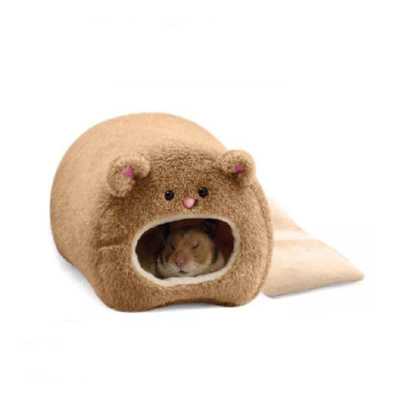Cama suave y cálida para hámster, hamaca de rata, cerdo, ardilla, jaula de juguete para mascotas, casa colgante, nido + alfombrilla, cama para animales, nido para ratas: SCARLET