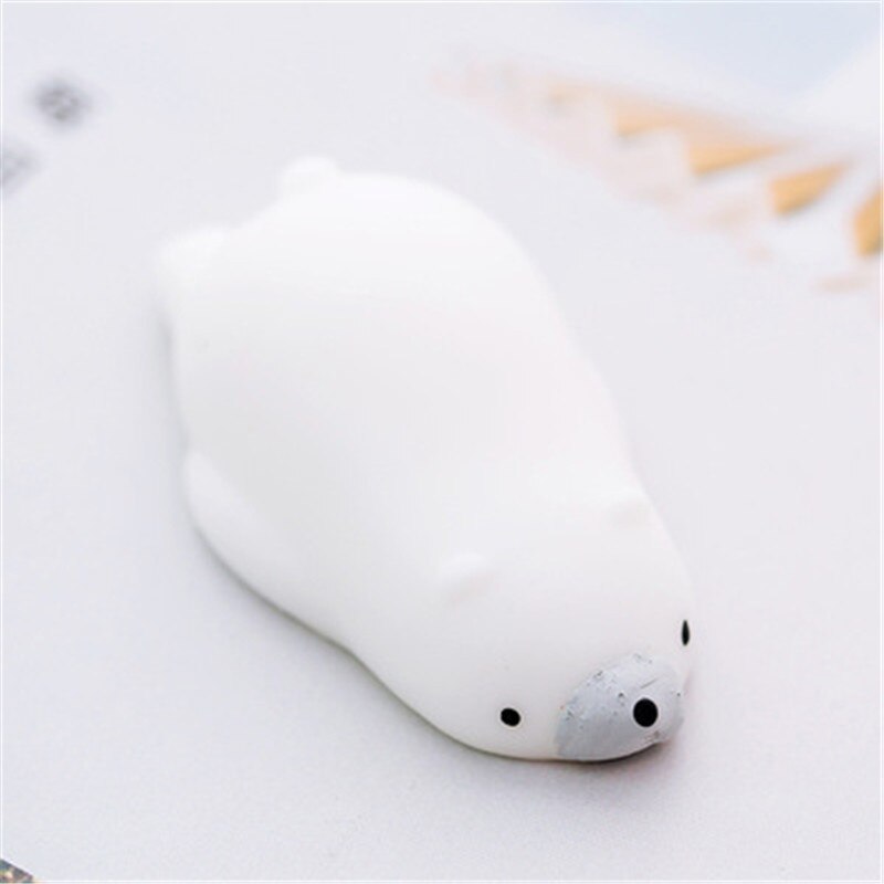 Mini Squishy Giocattolo Animale Sveglio Antistress Palla Spremere Mochi In Aumento Giocattoli Abreagire Morbido Appiccicoso Squishi Lo Stress Relief Giocattoli Regalo Divertente: Polar bear