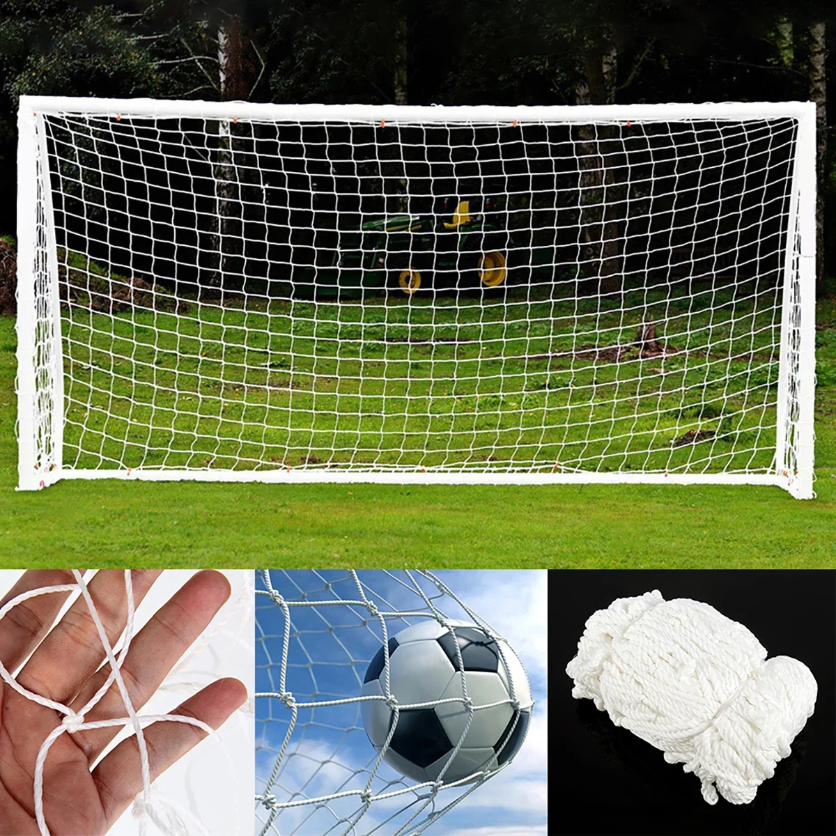 Full Size Football Net For Soccer Goal Post Junior Sports Training 1.8M X 1.2M ​2.4M X 1.8M ​​3.6M X 1.8M Football Net High Qual
