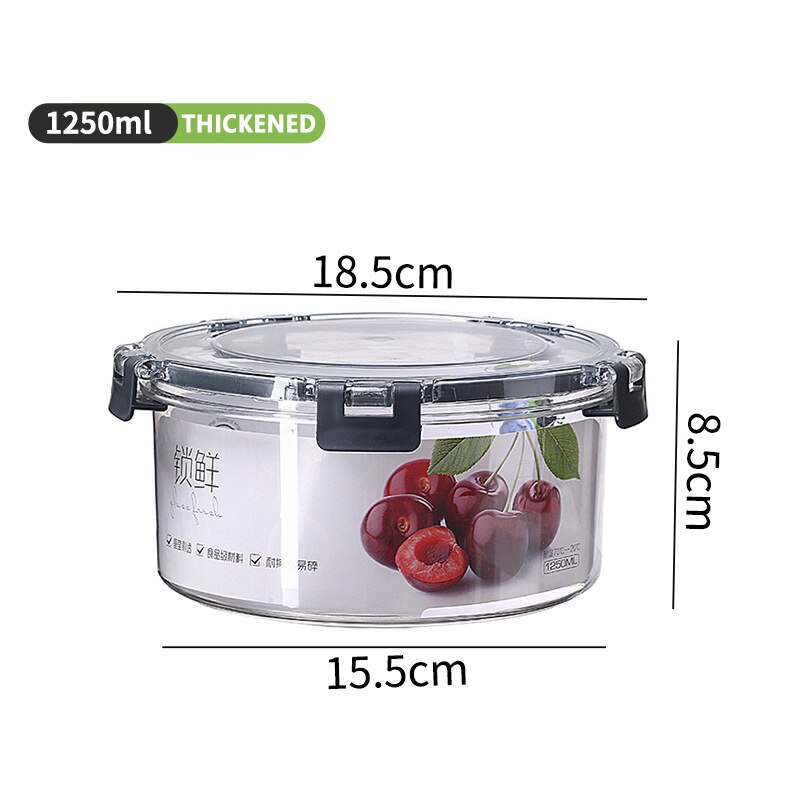 Vacuum Transparent Organizer Kitchen Food Container Storage Box Food Grade PET Fresh-keeping Sealed Box Home Kitchen Accessories: 03