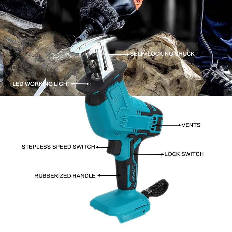 3000rpm/min 18V Electric Saw Reciprocating Variable Speed Saw Stepless Speed Change Adapted To Makita Battery