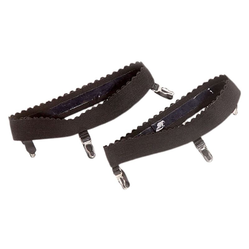 Frauen Elastische Anti Unterhose Bein Strumpfband Oberschenkel Hohe Strumpf Strumpf mit Clip U90E: 1-M