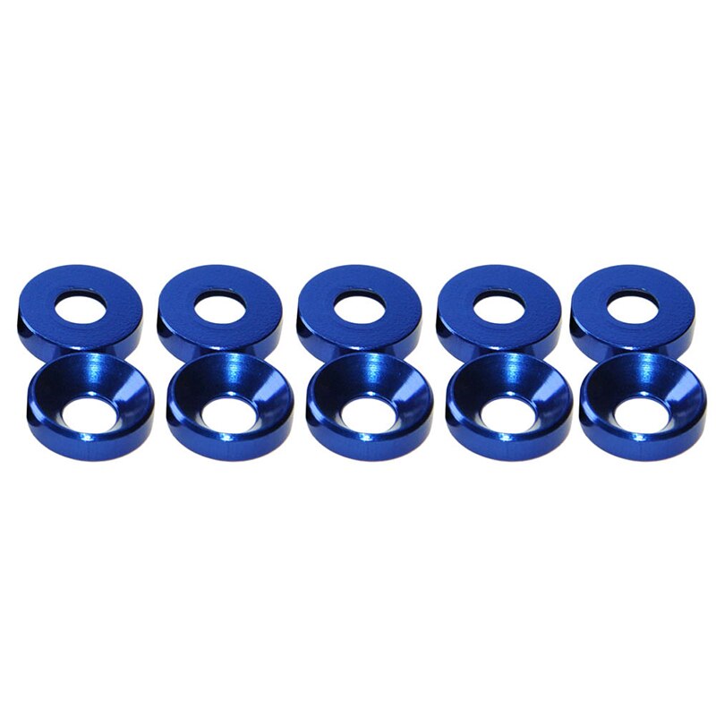 Aluminum Alloy M5 Anodized Countersunk Head Bolt Washers Gasket 10pcs/pack