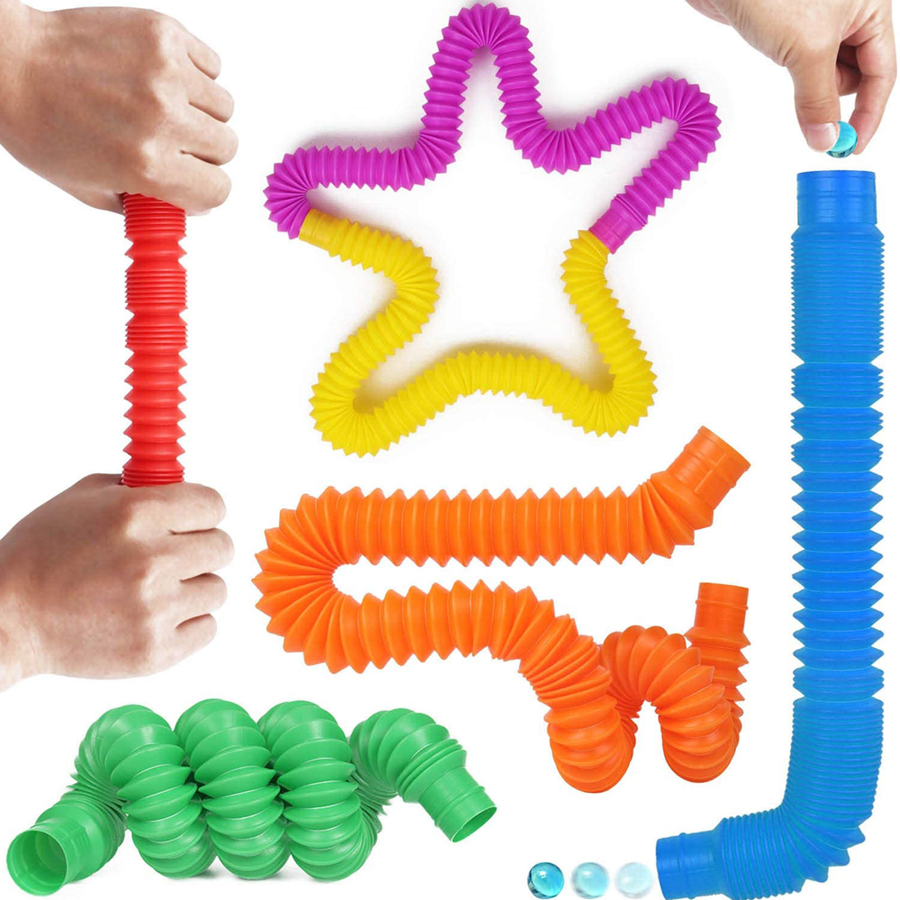 8Pack Grote Pop Tubes Fidget Speelgoed Zintuiglijk Speelgoed voor Stress Angst Relief voor Kinderen Volwassenen Leren Speelgoed Peuters Stretch Tube