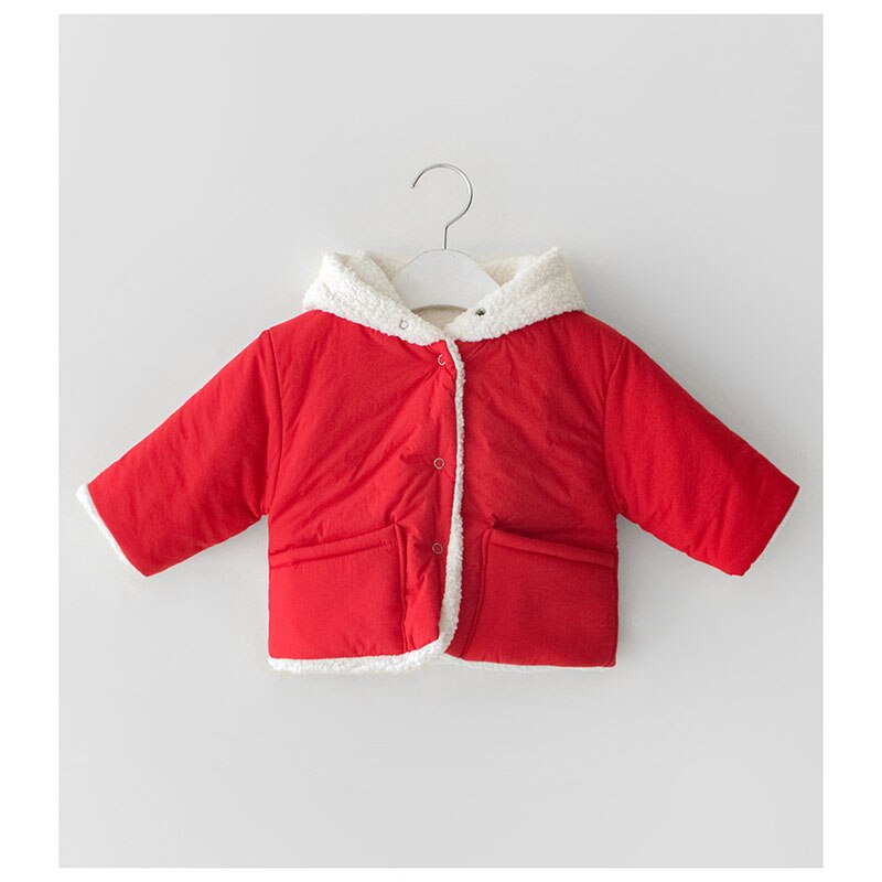 Winter Baby Winter Kleding Baby Jongens En Meisjes Schattige Beer Plus Fluwelen Dikke Warme Katoenen Jas Dubbelzijdig Gewatteerde top
