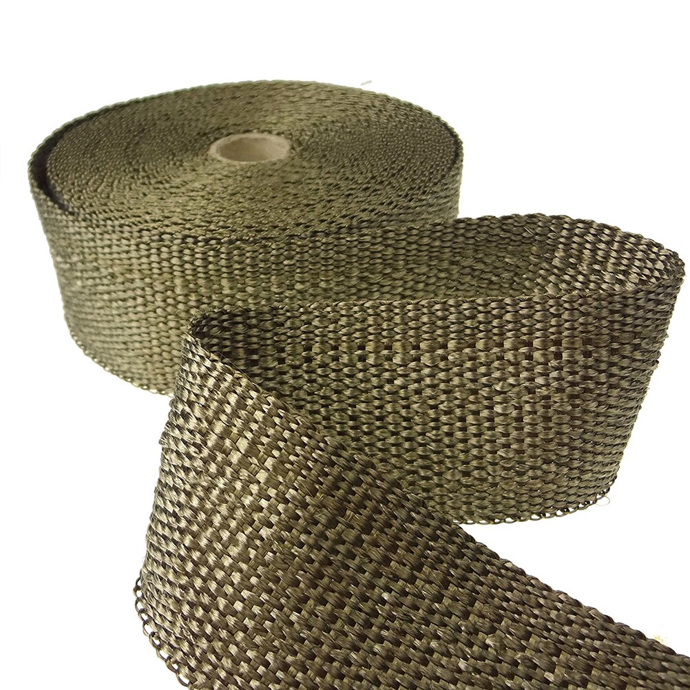 Tubo de escape con aislamiento térmico, resistente a altas temperaturas, con bridas de acero inoxidable para coche, 1 unidad