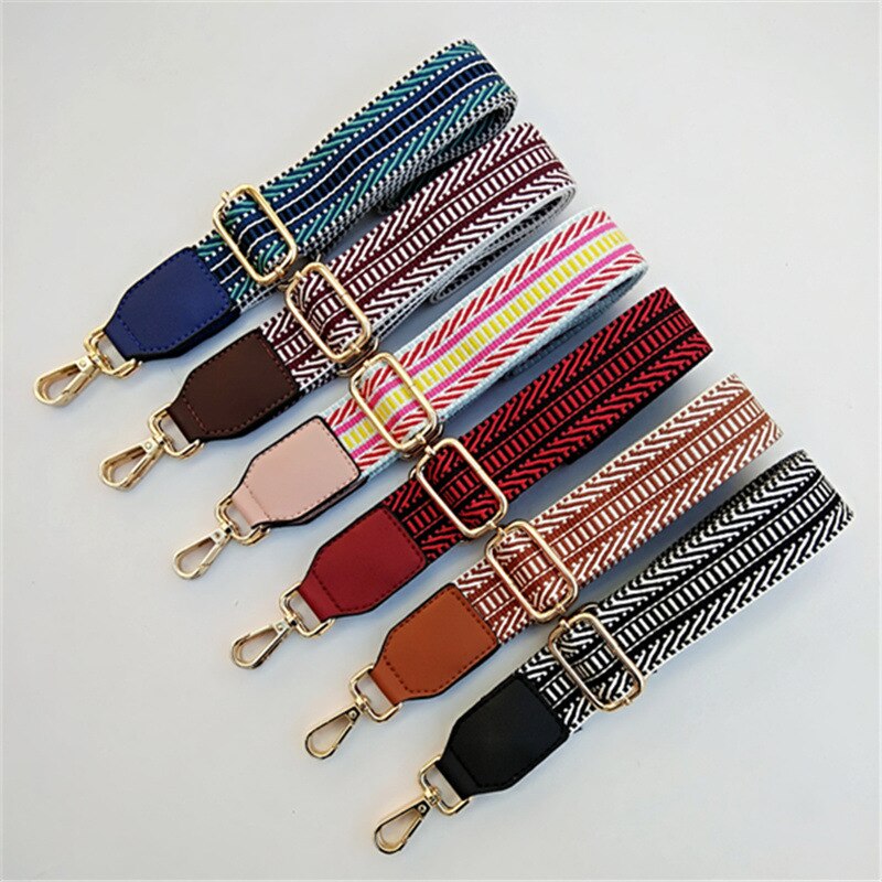 HJKL Nylon kolorowe torby z paskiem pasek akcesoria dla kobiet Rainbow regulowany wieszak na ramię dobry prezent łańcuch paski do torby