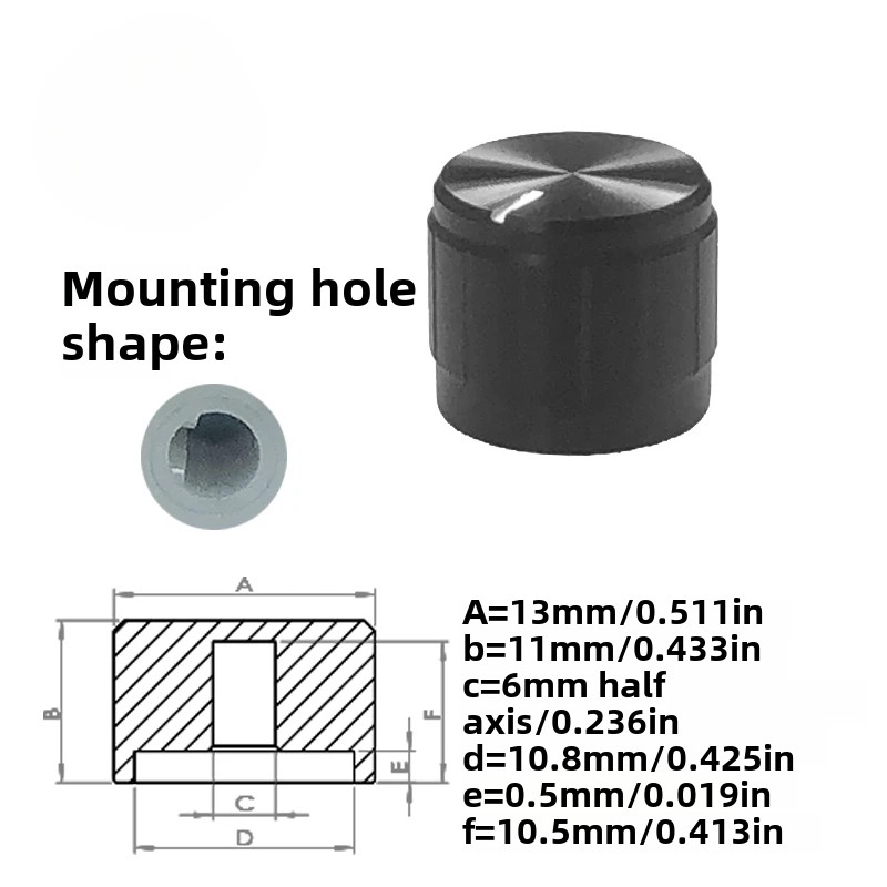 Auto Audio Knop - Volumeregeling Potentiometer Kap voor GM Navigatie DVD/CD - 7P Schakelaar Pin