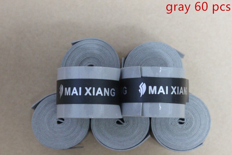 dry frosting sweat band grip ( 60 pcs in one set ) badminton racket sweat band . tennis racket overgrips: Light Grey