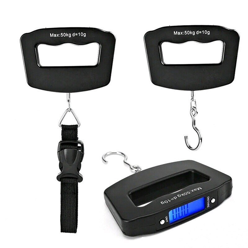 Pequeña báscula electrónica portátil Mini balanza electrónica LCD electrónica Digital maleta de viaje bolsa balanza para colgar equipaje 1 Uds