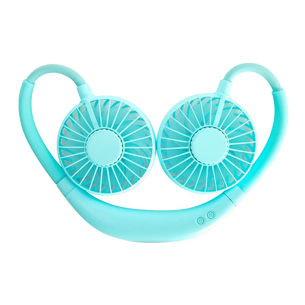 Usb Led Light Rechargeable Neckband Lazy Neck Hanging Style Dual Cooling Colorful Multi-function Mini Neck Hung Headset Shape