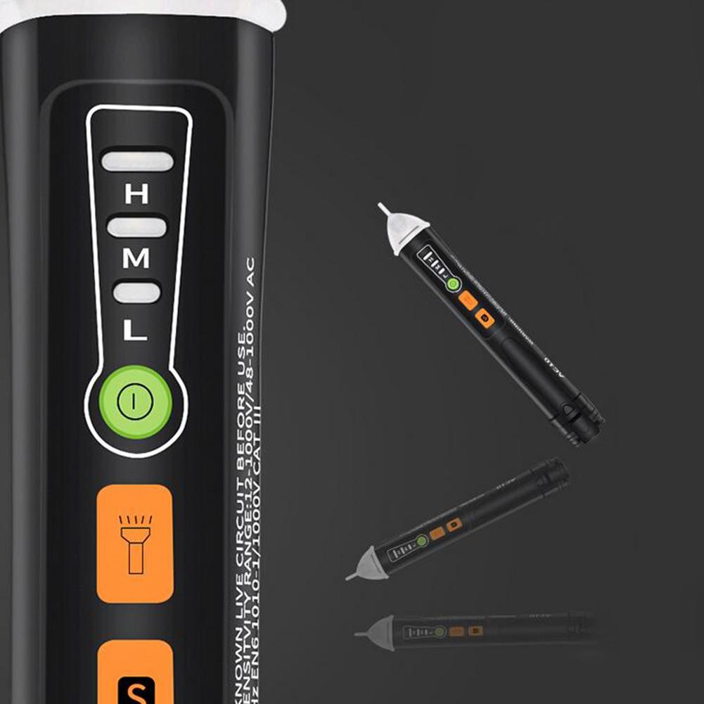 Spændingsdetektor smart firewire el-testpen berøringsfri spændingstester med led lommelygte buzzer alarm til elektriker