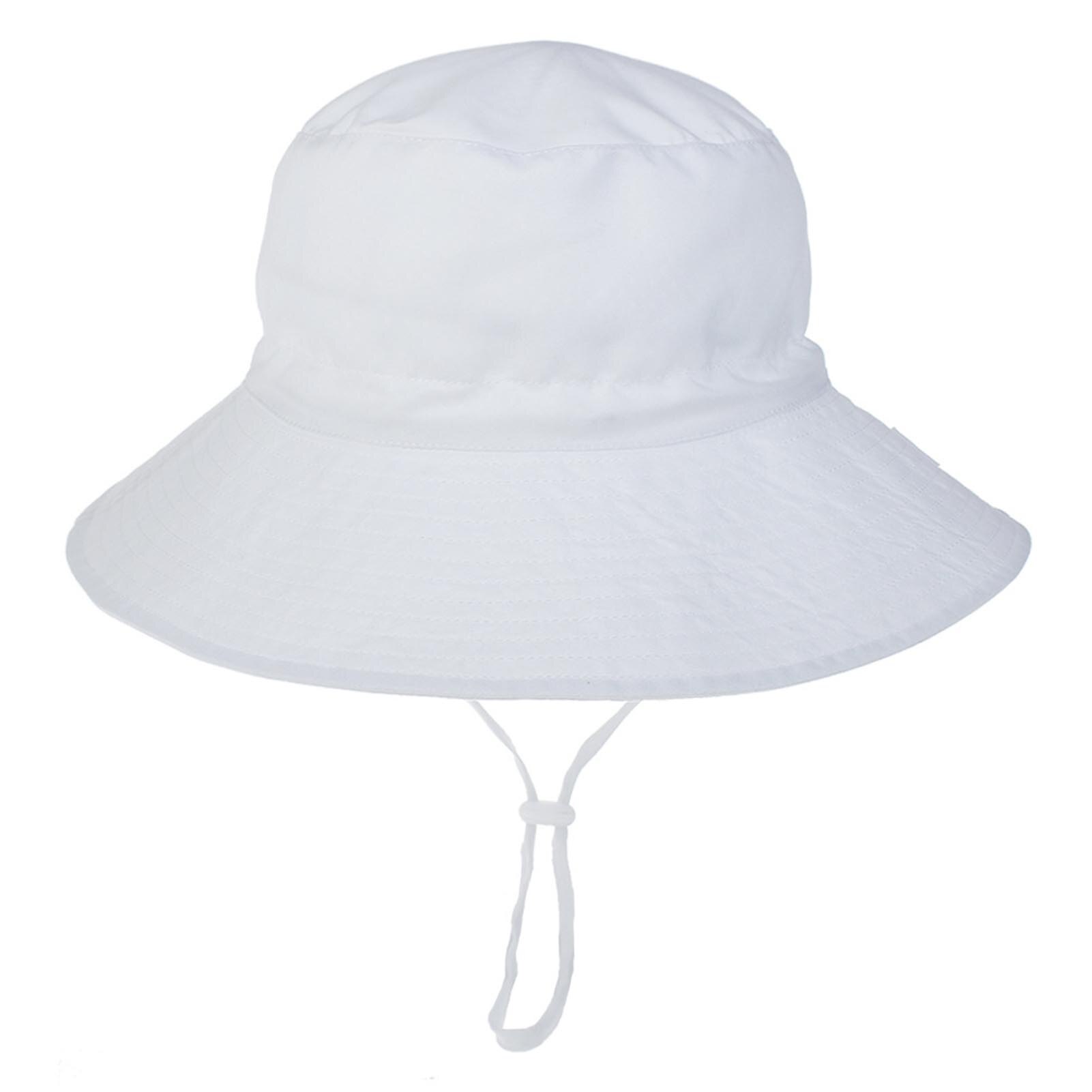 Sun Hat Men And Women Baby Breathable Basin Hat Cute Beach Hat Fisherman Hat Toddler Sun Protection Wide Brim Summer Cap: White / XS