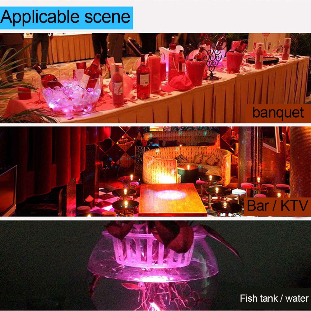 Submersible LED Lights RGB Underwater LED Light Remote Control Outdoor IP68 Waterproof Candle Lights Garden Pool Party Lamp