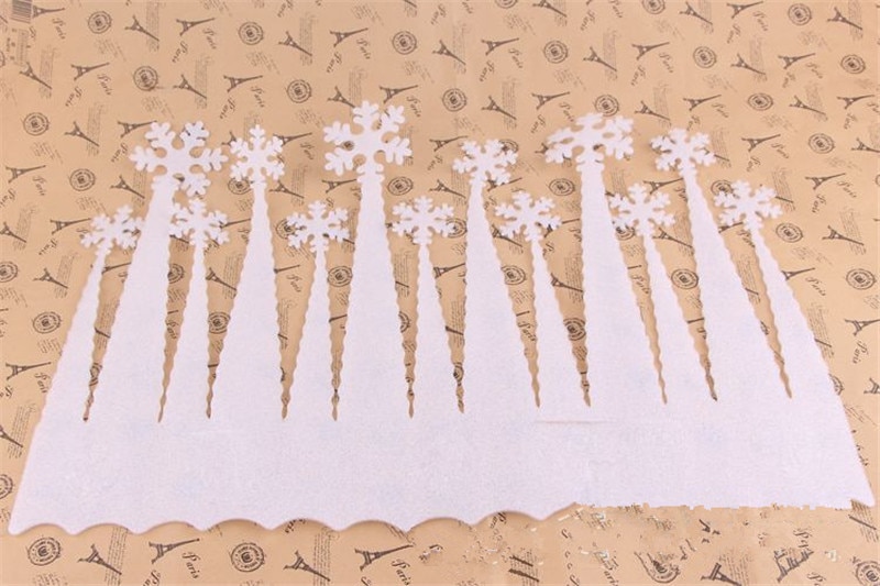 Witte ijsstrook met sneeuwvlok kerstversiering, kerstversiering, festival, feest, kerstversiering, benodigdheden