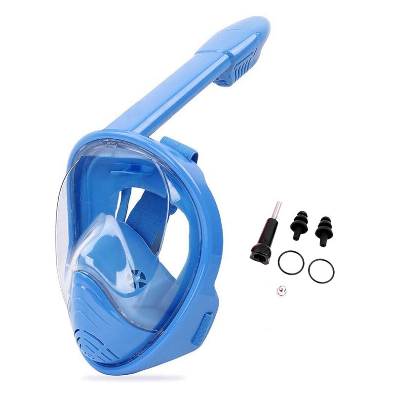 Full Face Snorkel Mask - 180° Panoramic View - Anti-Fog, Anti-Leak - Foldable Design for Kids