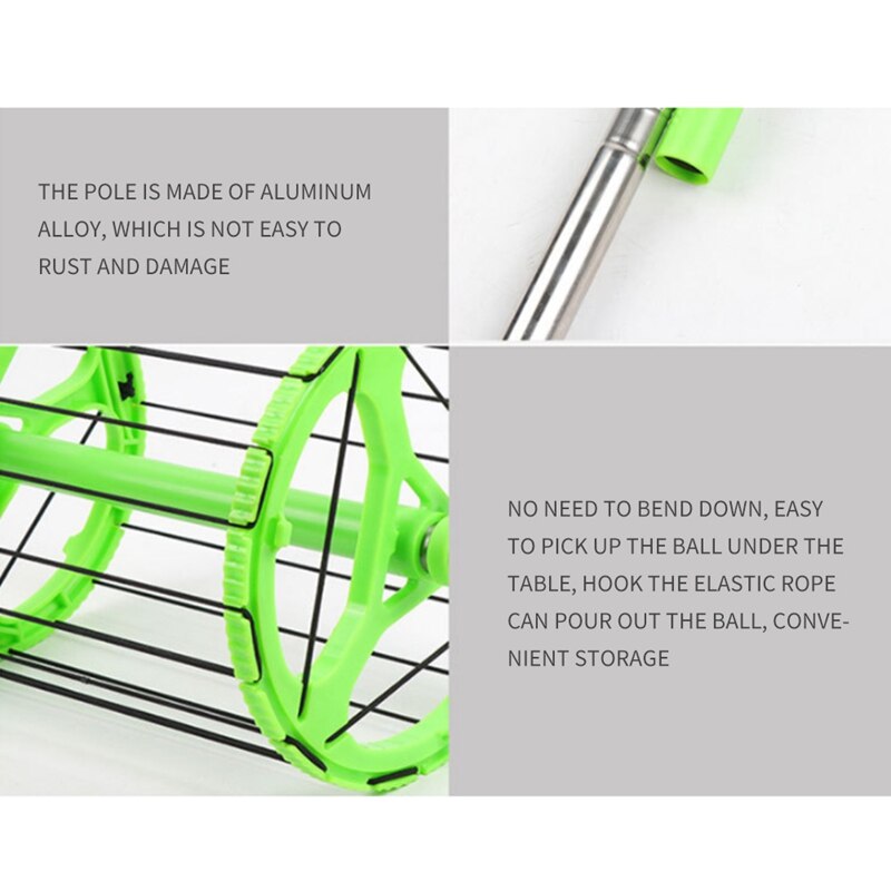 Portable Rolling Table Tennis Ball Receiver Ping Pong Ball Picking Table Tennis Accessories