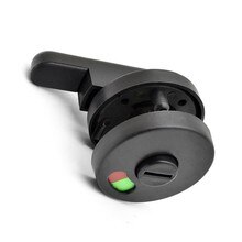 Indicator Bolt Vacant Engaged Bathroom Privacy WC Toilet Door Lock Black Black Folding Door Partition Lock Bathroom