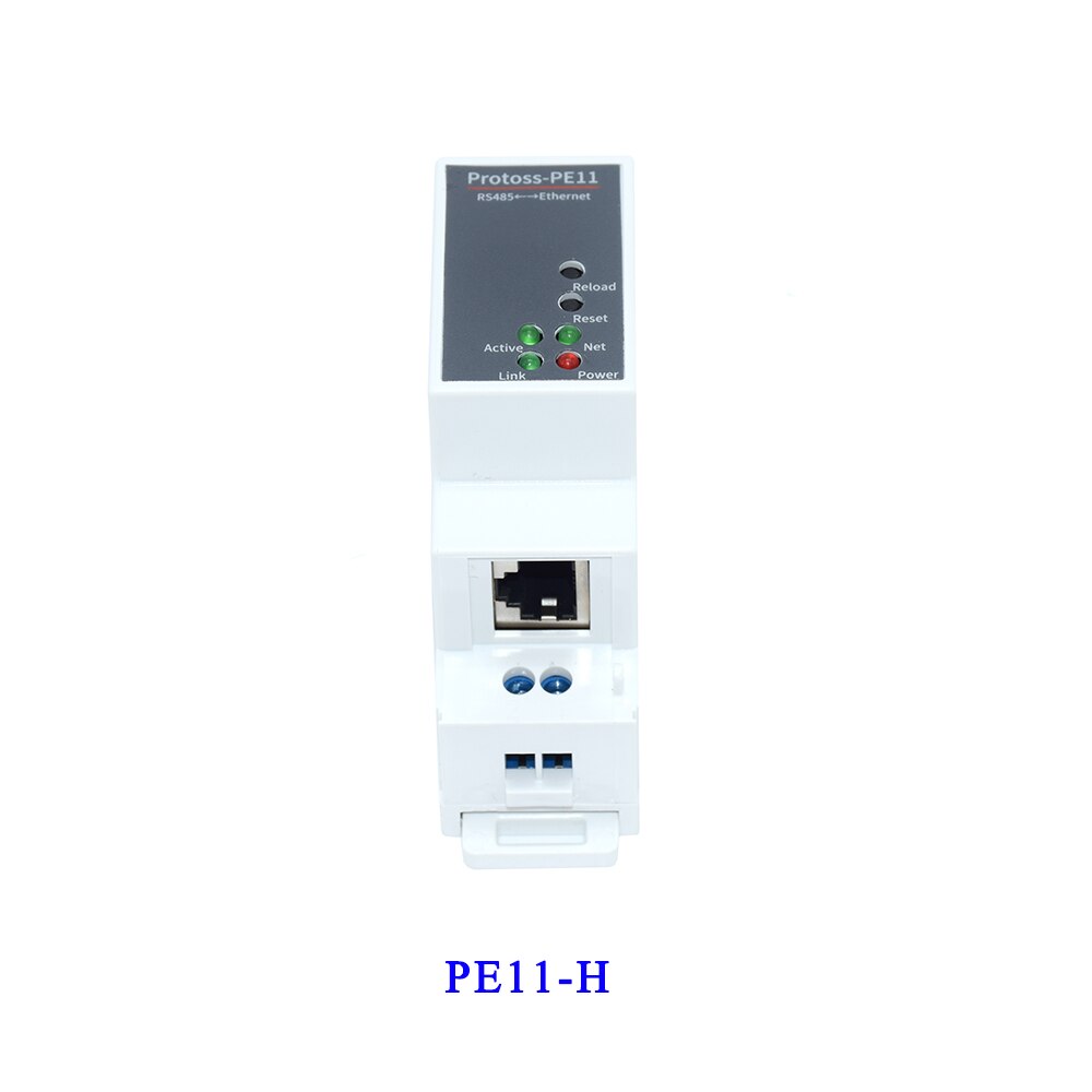 DIN-Rail Serial Port RS485 To Ethernet Converter Device Server Protoss-PE11 AC110V~220V or DC Support Modbus TCP to RTU: PE11-H