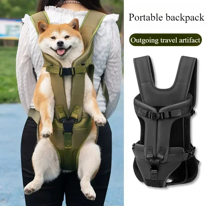 Borsttas voor huisdieren, inwikkelbare rugzak voor grote honden, handig om te dragen bij het uitgaan, nieuw product