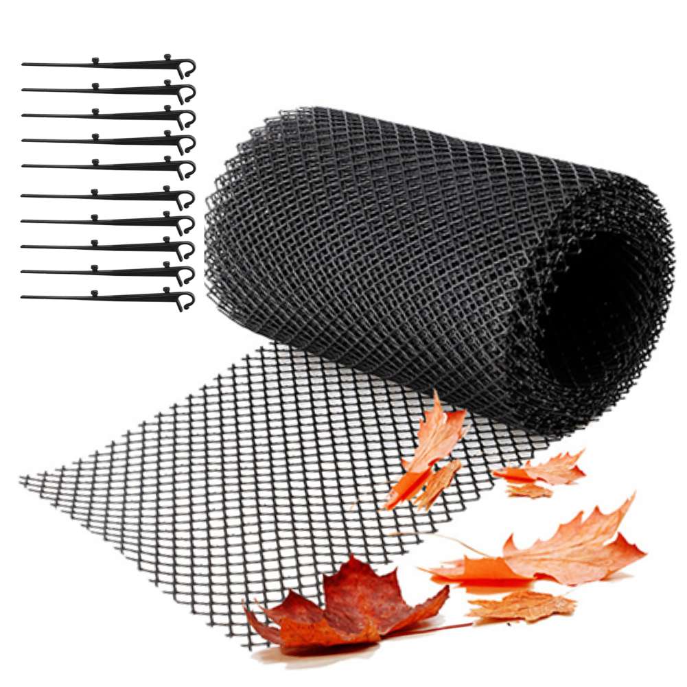 Zwart Gutter Guard Dak Balkon Mesh Anti Verstopping Tuin Gutter Filter Stopt Verstopping Blad Splash Verminderen Overloop Schoonmaken Tool
