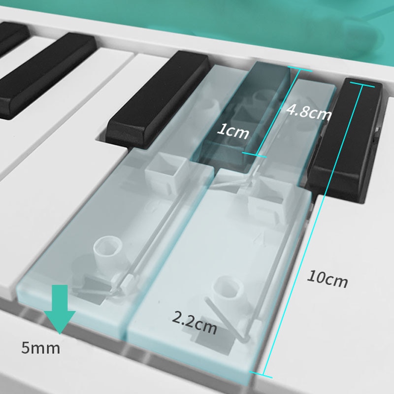 Portable Hand-Rolled Piano 49 Keys Folding Keyboard Support Headphone Output Electronic Piano for Beginner Student