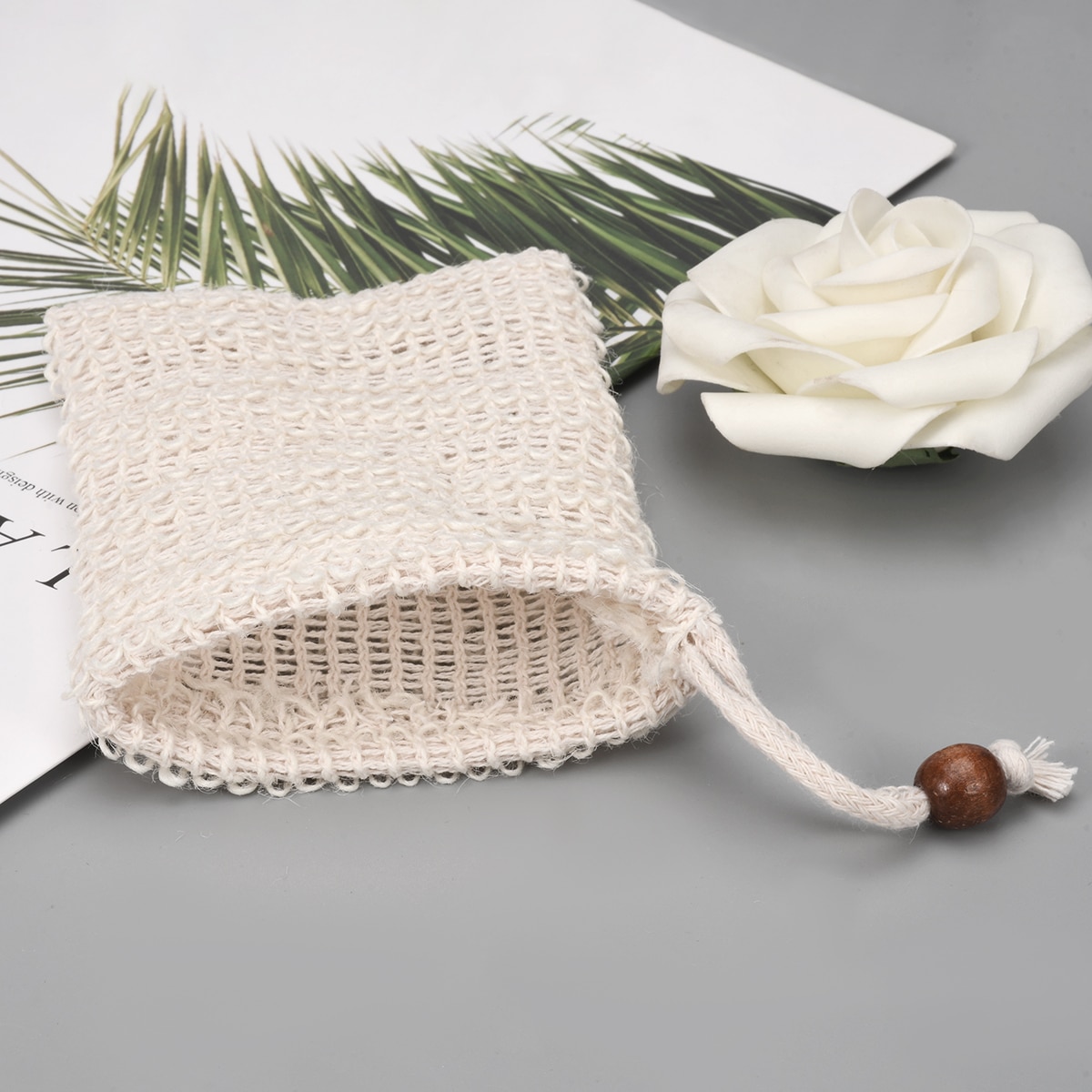 5/4/3 st sisal hampa tvålpåse blister skum tillverkare mesh med dragsko tvål nät skumning lätt bubbla mesh väska badrum skum-maker