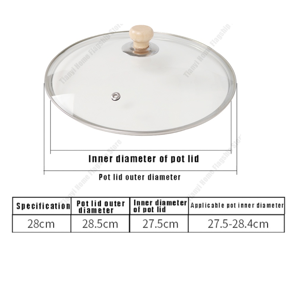 Tempered Glass Pot Lid Wooden Handle Rimmed Pan Lid Spill Shatter-Proof Round Chef Glass Cover for Versatile Home Cooking Pan: army green