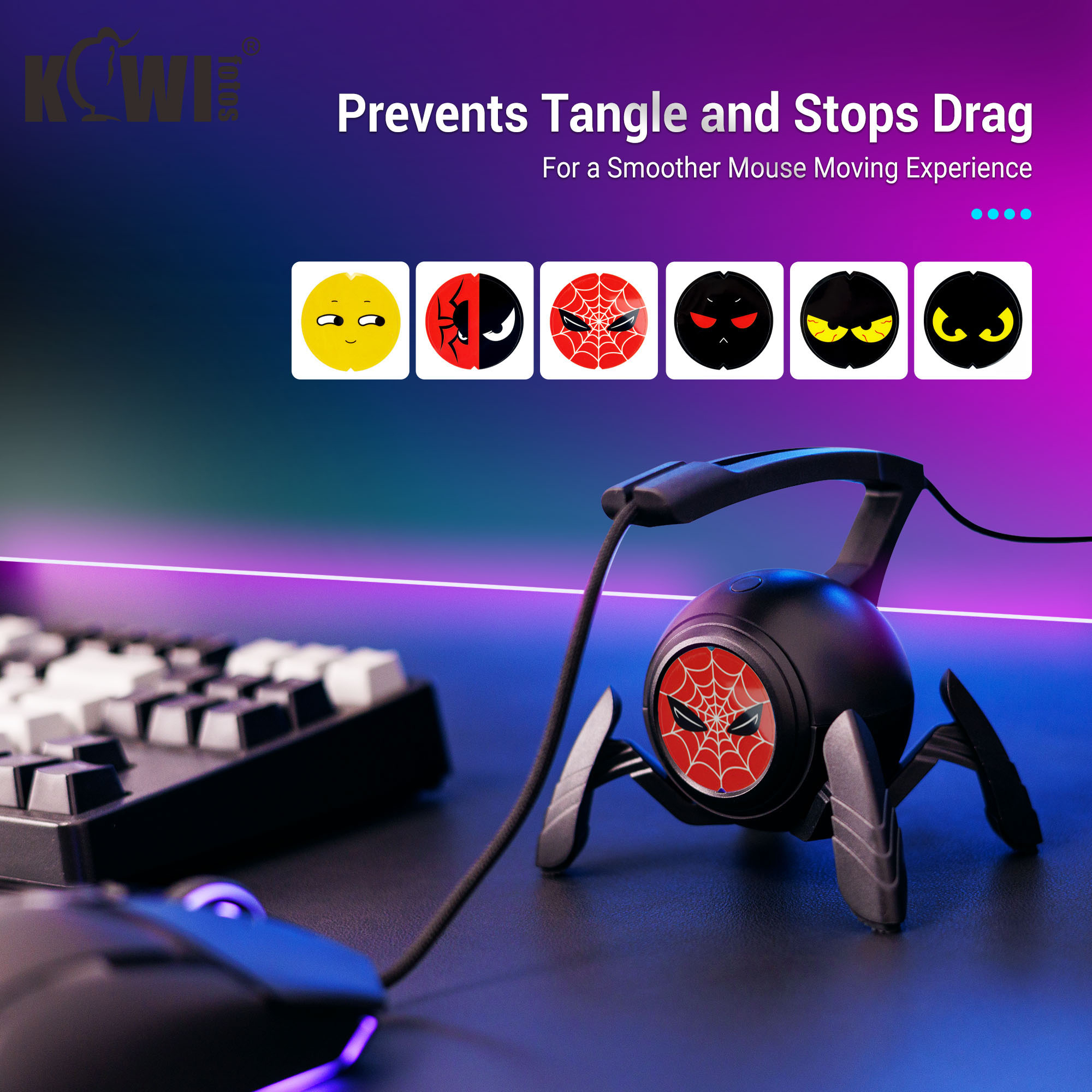 Mysz uchwyt na kabel gamingowa lina robić skoków bungee klips organizator robić przewodów elastyczny dla myszy Esports hazard mysz oplot na kable antypoślizgowe nóżki