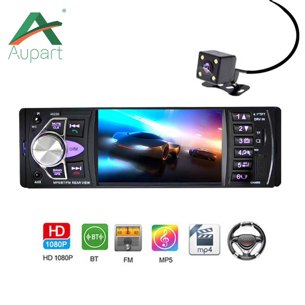Autoradio 1 din 4022d Auto Radio Auto Audio auto stereo FM Bluetooth 2.0 Achteruitrijcamera usb aux in stuurwiel Afstandsbediening