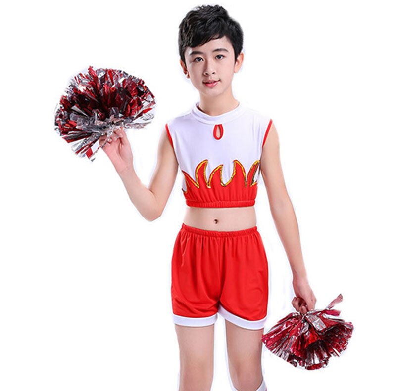 Garçon Cheerleaders Costume pour garçons école acclamer équipe uniformes enfants Performance compétition Costume ensembles filles Cheerleading costumes